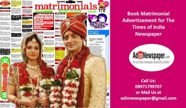 Matrimonial Advertisement Rates for Delhi Newspapers