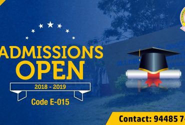 Engineering Admissions Open  2018 – 2019