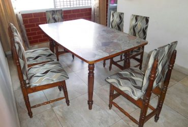 Pure teak dining table with 6 chairs