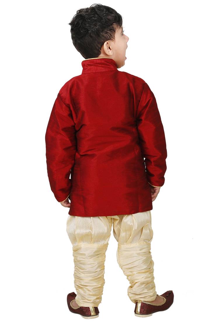 Embroidered boys indo western dress at Mirraw