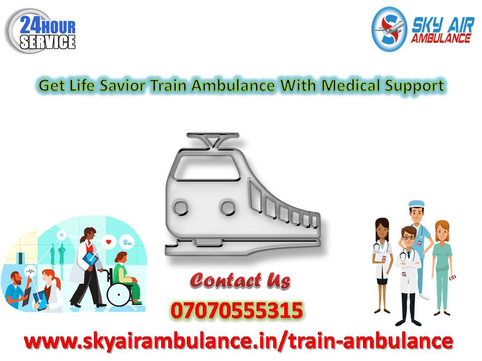 Select Sky Air/Train Ambulance Service in Delhi with MICU Facility