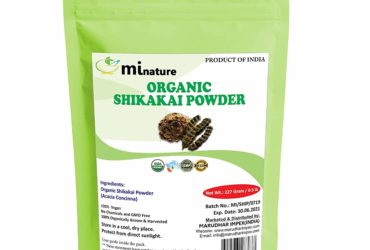 mi nature Organic Shikakai Powder with Resealable Zip Lock Pouch, 227 g