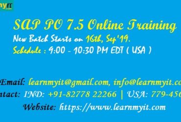 SAP PI / PO 7.5 Online Training by Certified Consultant – https://www.learnmyit.com