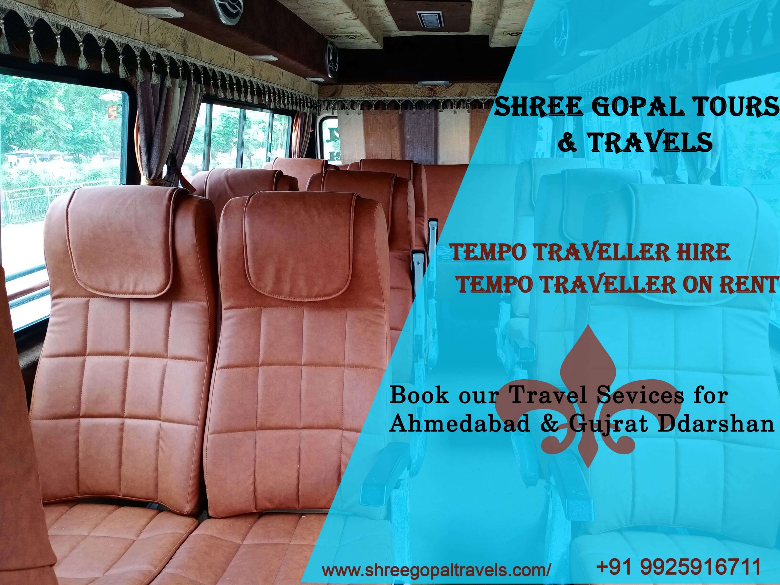 Tempo traveller hire in Ahmedabad, Gujarat | 11,14, 17 Seater