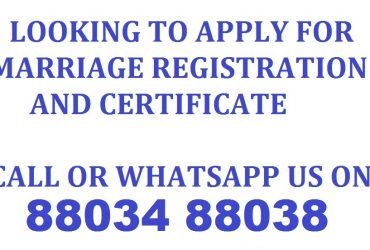 All Marriage Registration and Certificate Services Call 88034 88038