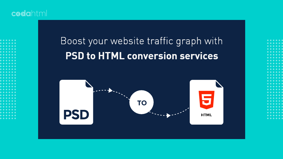 Boost your website traffic graph with PSD to HTML conversion services