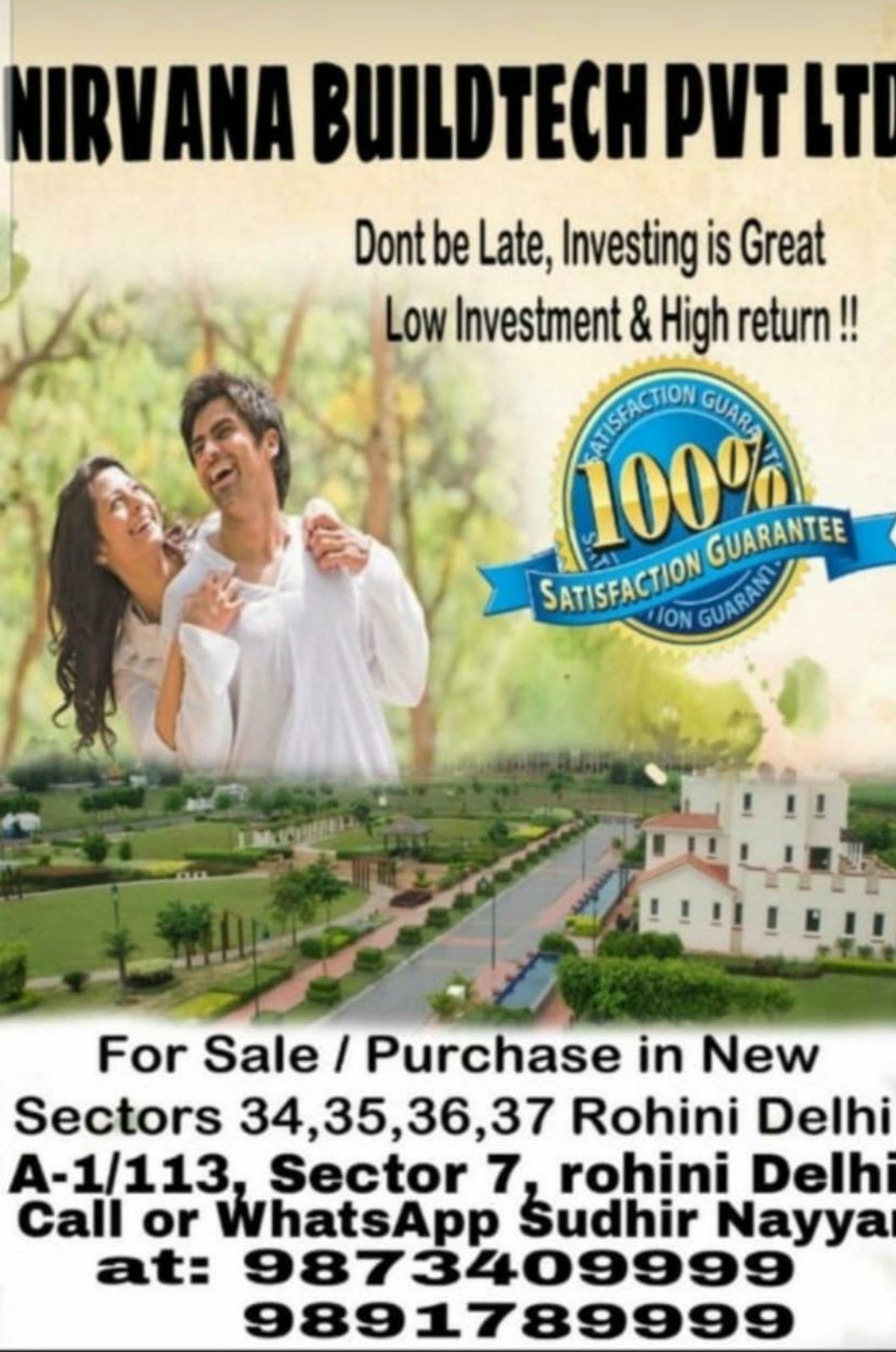 Purchase & Collaboration of all kinds of properties in DELHI – Nirvana Buildtech Pvt Ltd