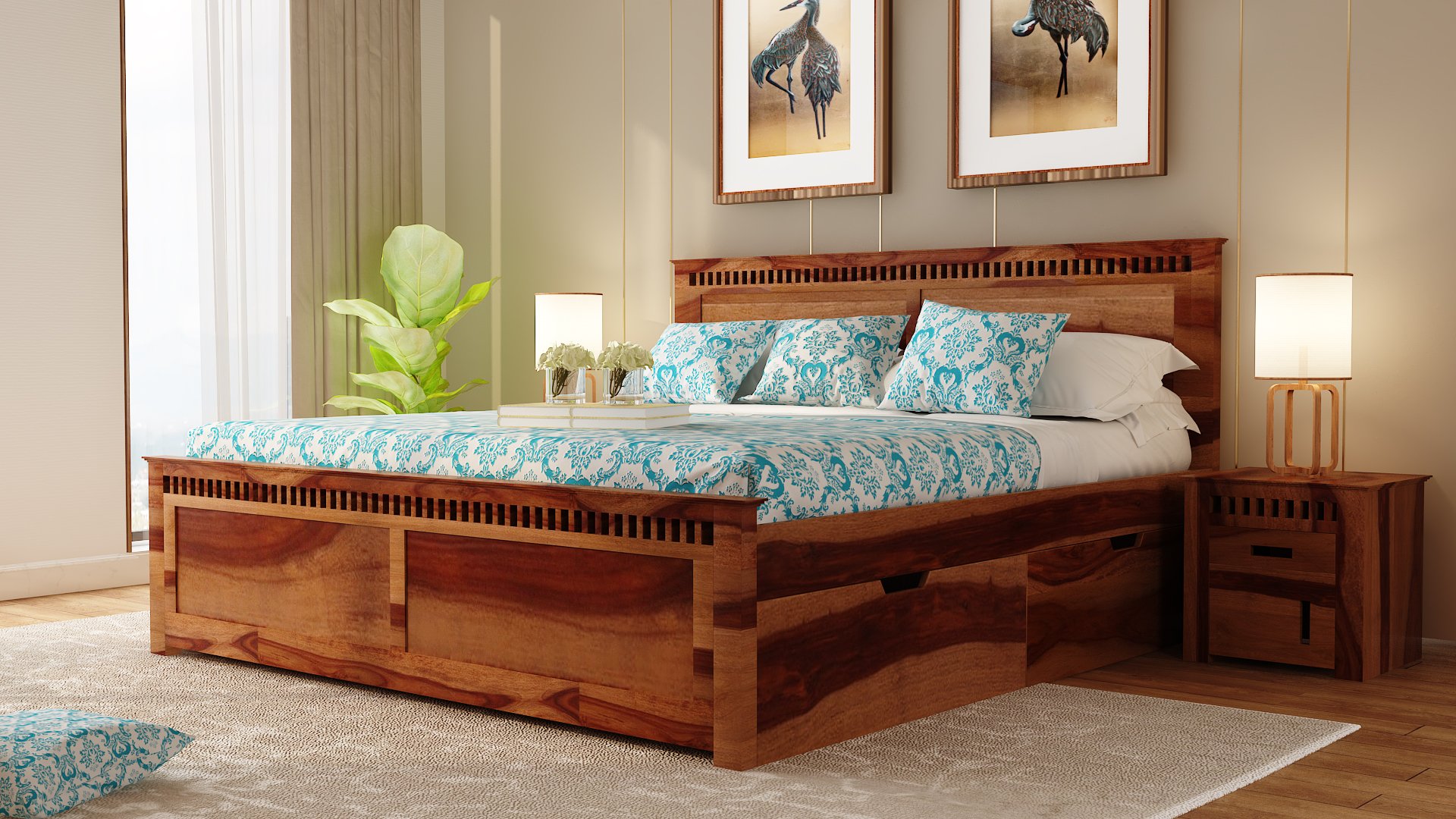 Buy wooden king size bed online @ Upto 55% OFF