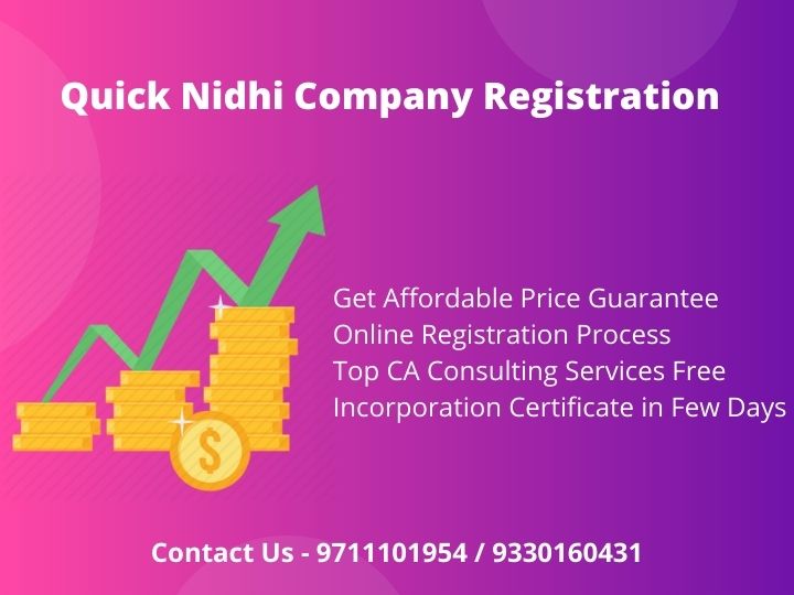 Quick Nidhi Company Registration Online at Low Cost in Pune-Ahmednagar-Nanded