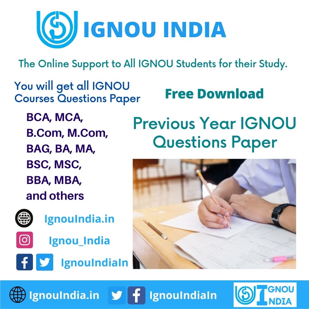 IGNOU Previous Questions Paper 2021