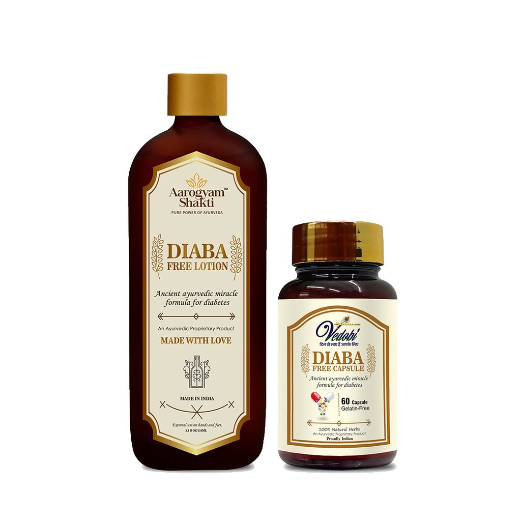 Vedobi Ayurvedic Diaba Free Lotion with Diaba Free Capsule