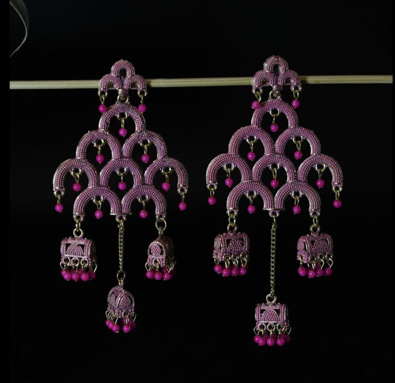 Web Pink Danglers