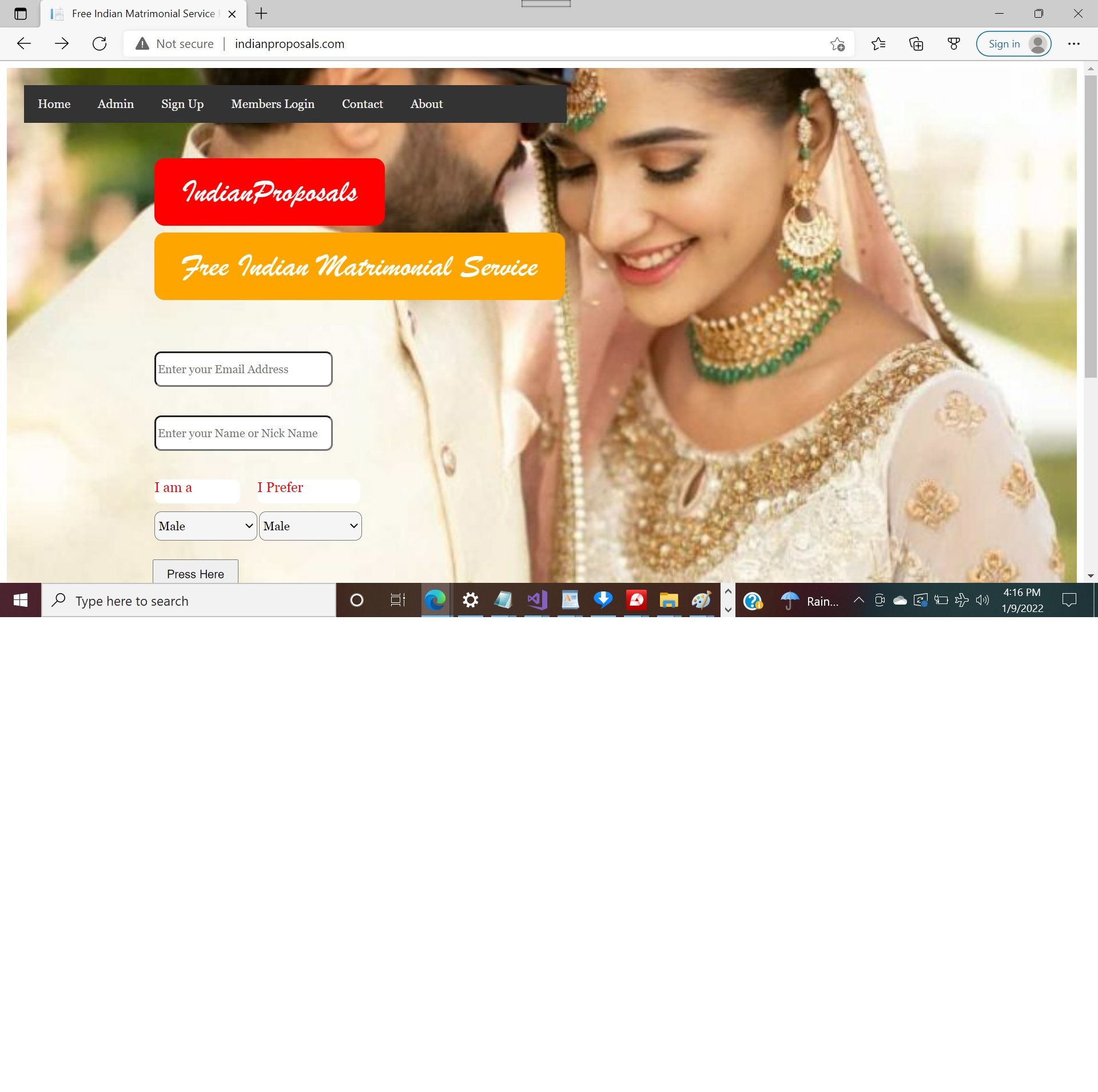 Free Indian Matrimonial Service