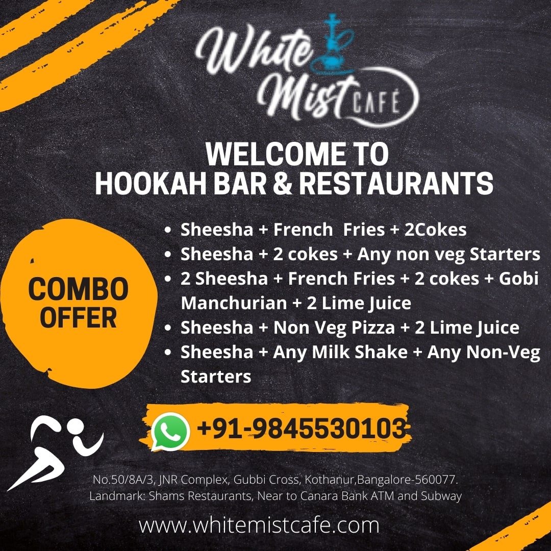 Hookah Bar and Restaurant near me | Hookah Restaurants Kothanur