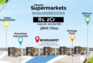 3BHK villas in Bowrampet | Tripura Constructions