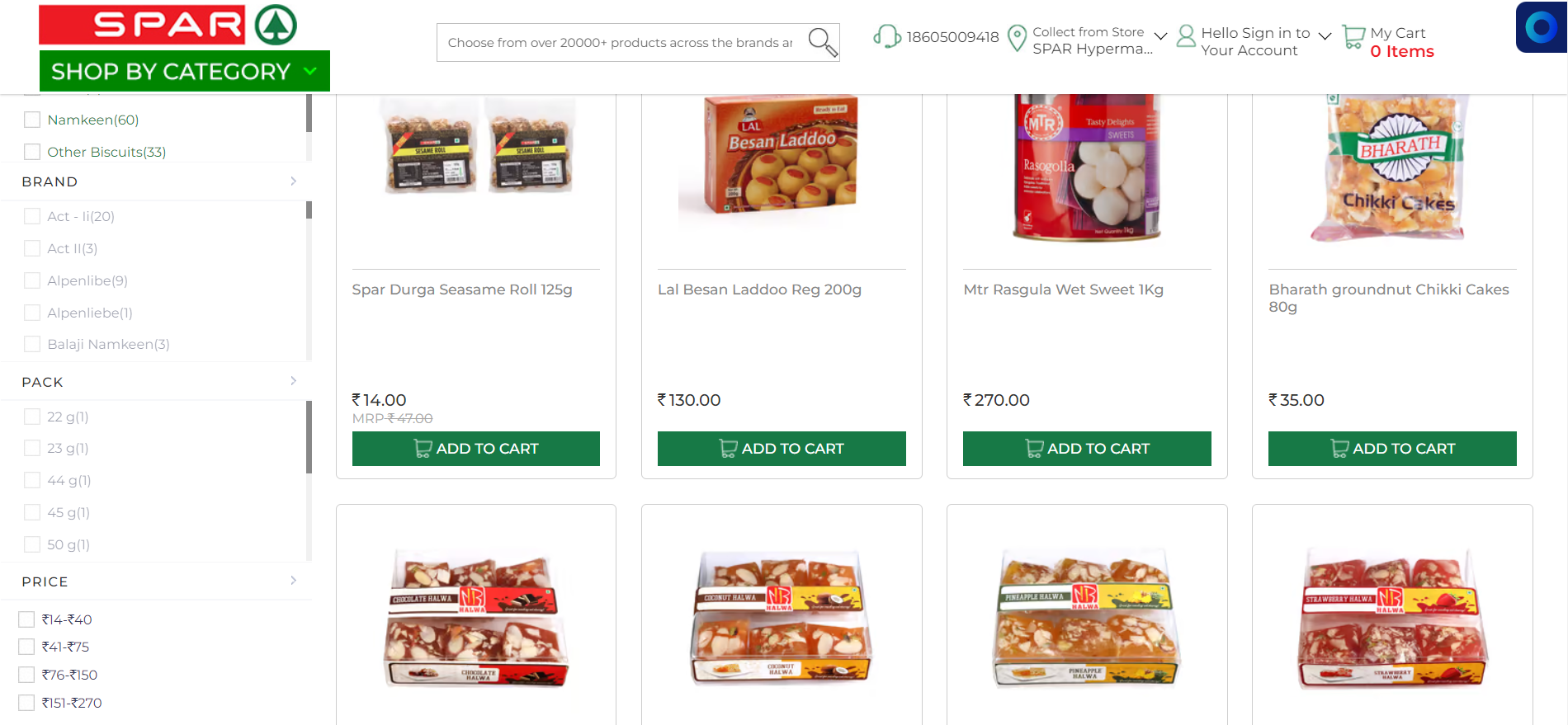 buy sweets & snacks online