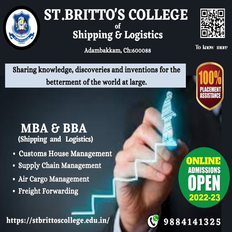 BEST LOGISTICS COLLEGE IN CHENNAI-St.Britto's College