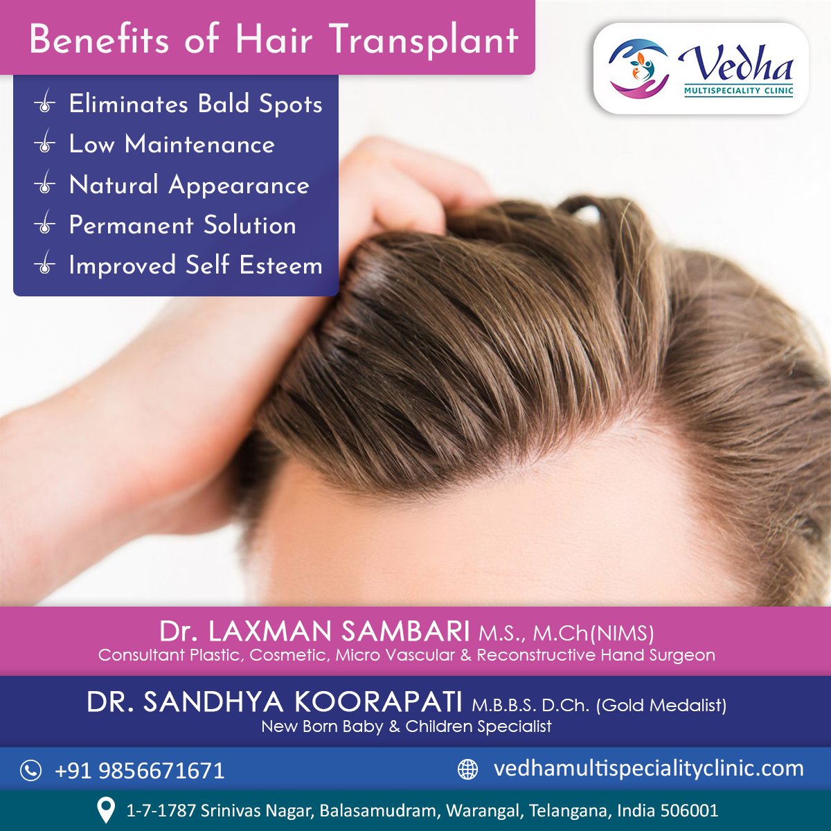 Hair Transplantation in Warangal, Best Hair Transplant Clinic in Hanamkonda