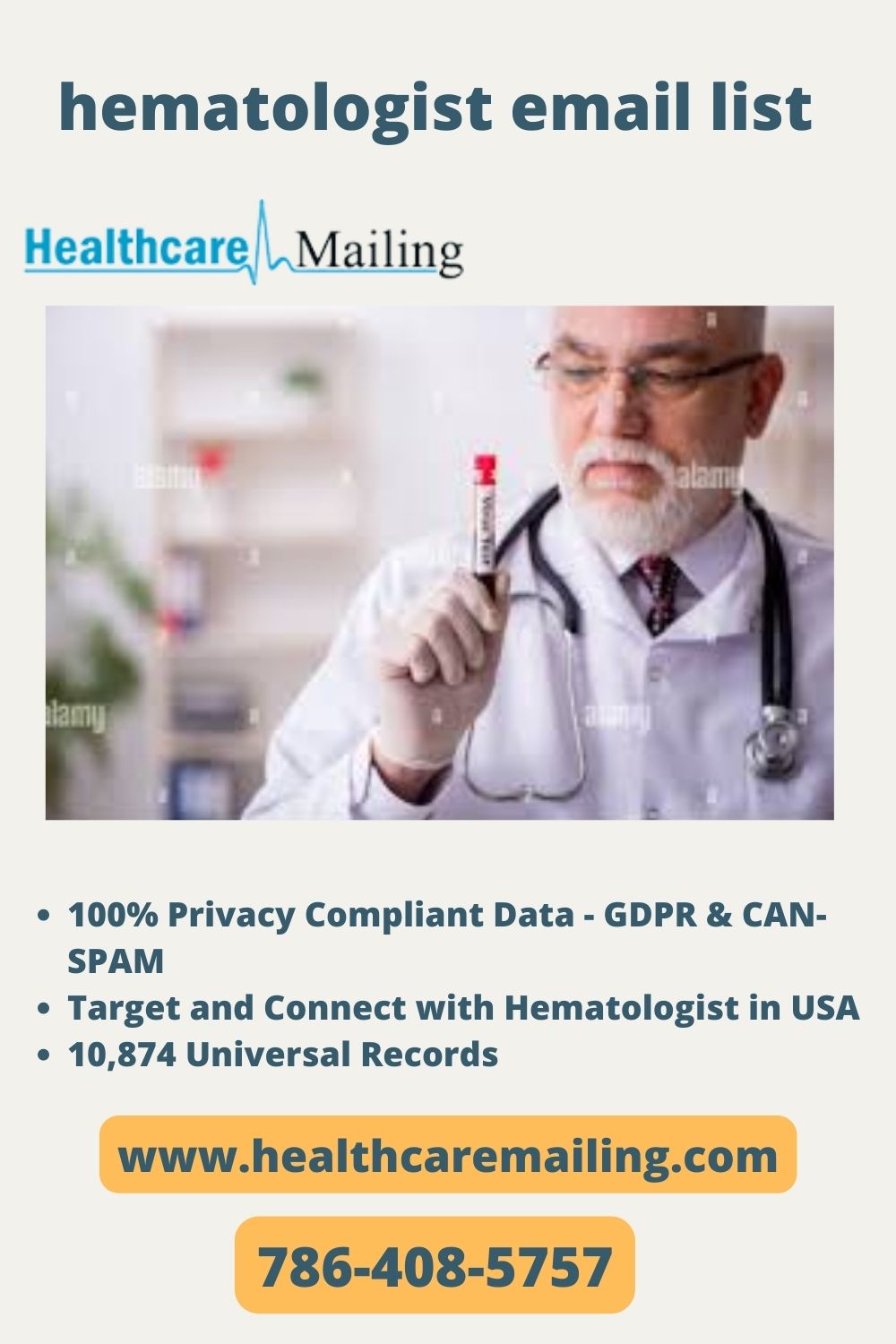 Which company's hematologist email list is highly recommended?