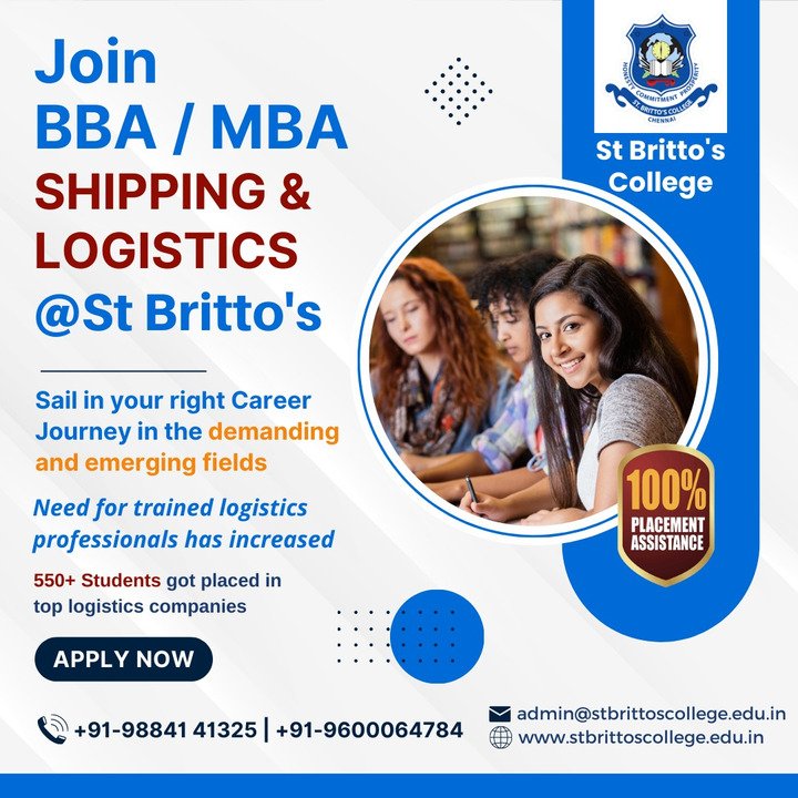 BEST LOGISTICS COLLEGE IN CHENNAI-St.Britto’s College