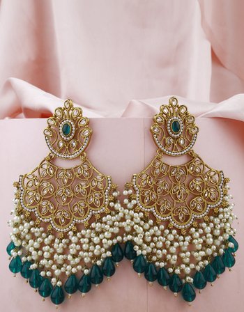 Latest collection of traditional earrings design online at best price by Anuradha Art jewellery.