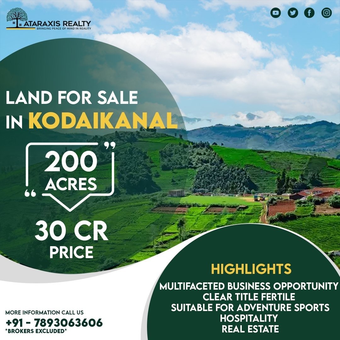 200 Acres Of Land For Sale In Kodaikanal