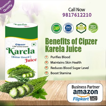 Karela Juice provides vitamin C and promotes immunity, brain health,& tissue healing