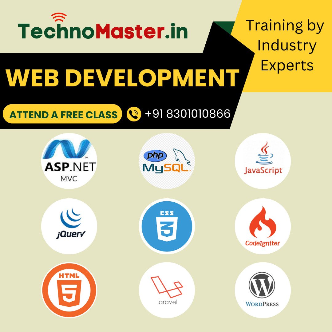 TechnoMaster.in – Best Web Development Online Training Institute With Placements in Bangalore, Karnataka.