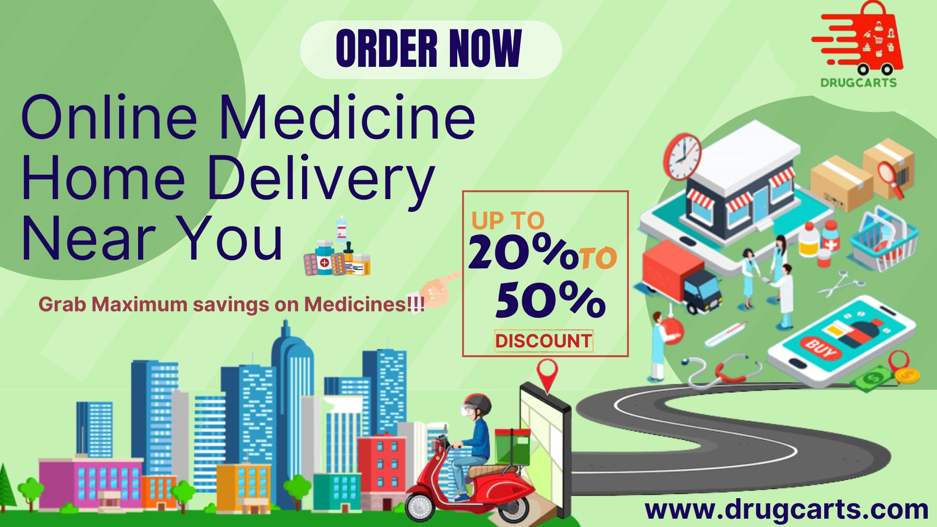 Order medicines online with flat discount offers | Drugcarts