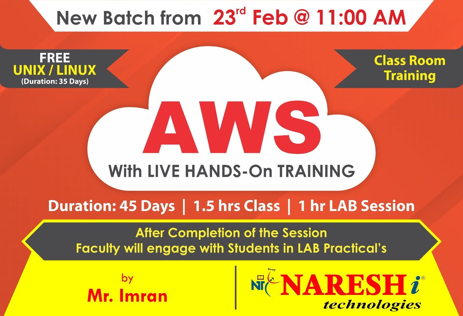 Best online AWS Training institute in Hyderabad NareshIT