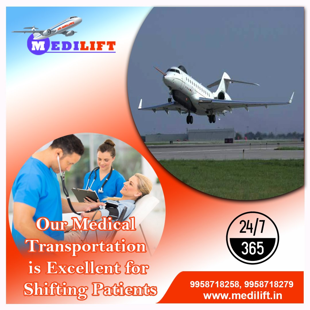 Choose ICU Air Ambulance Service from Patna to Delhi with Updated Monitoring Tools via Medilift