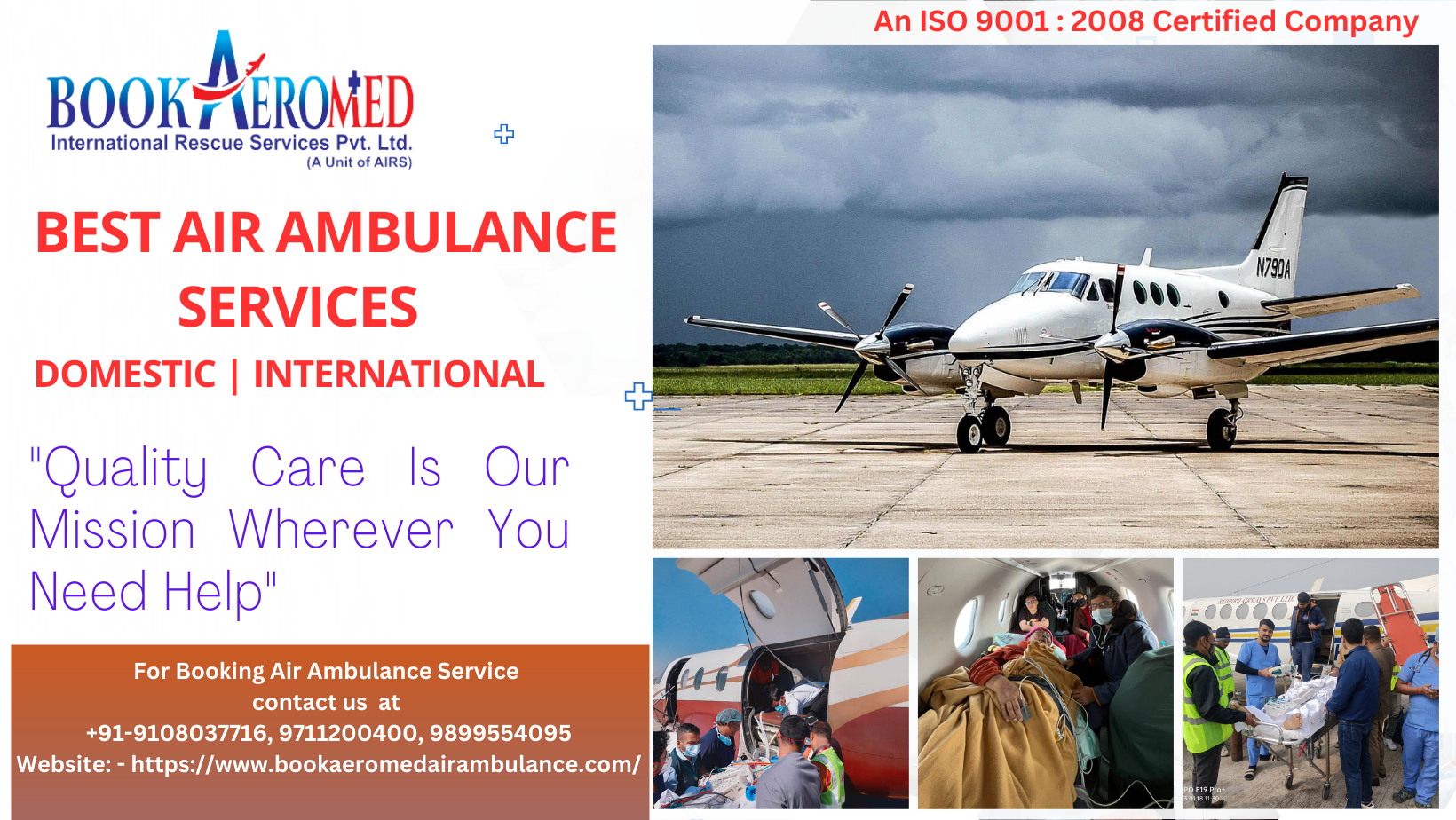 Book Aeromed Air Ambulance Service in Chennai-Fast One