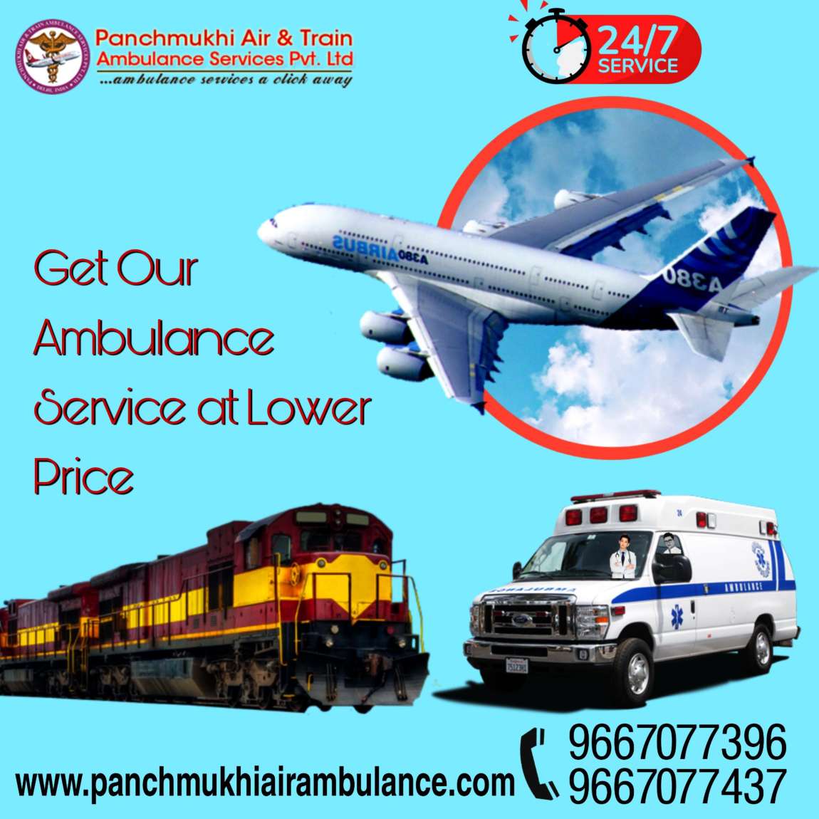 Pick Trusted Panchmukhi Air Ambulance Services in Delhi at Low Fare