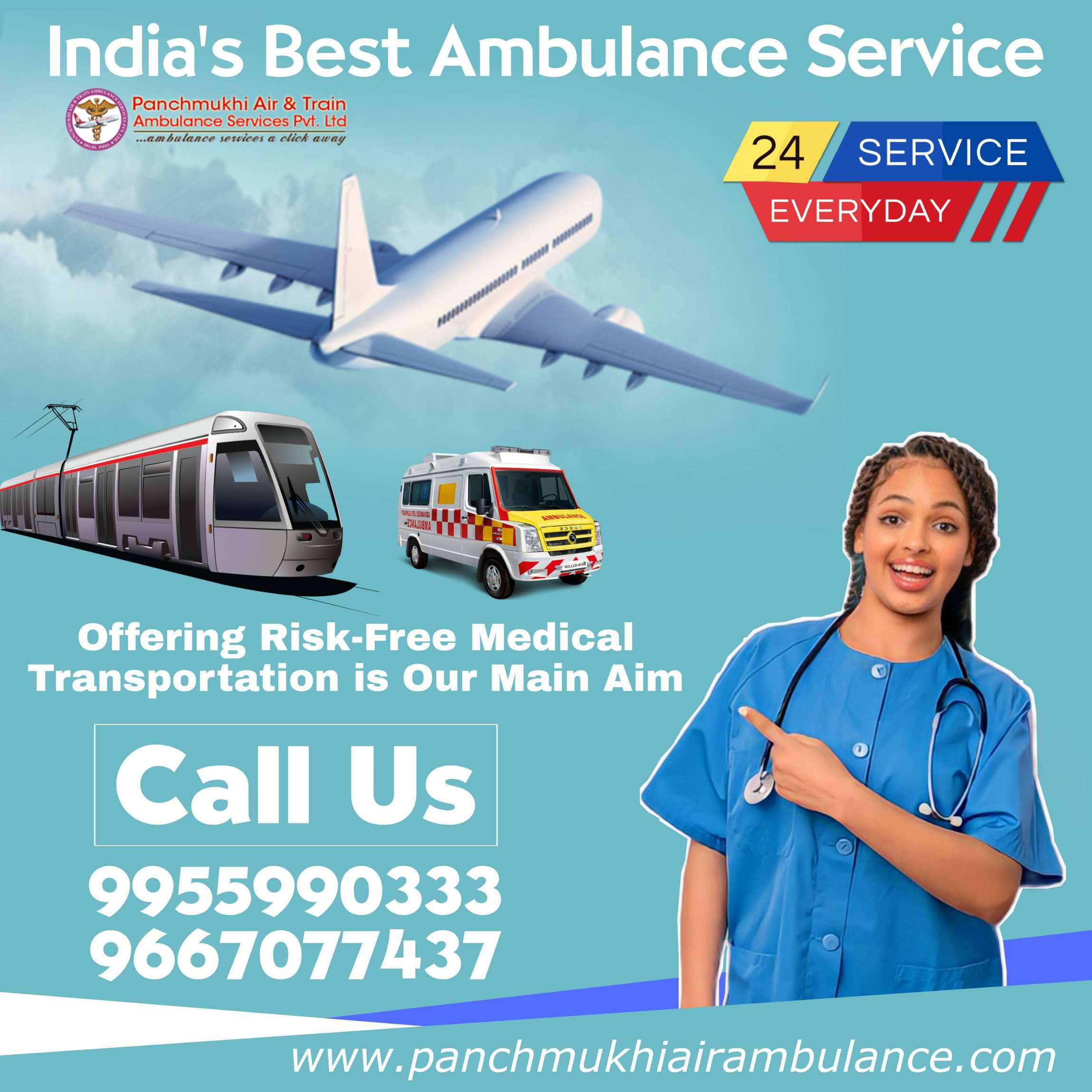 Use Reliable Panchmukhi Air Ambulance Services in Patna with Medical Experts