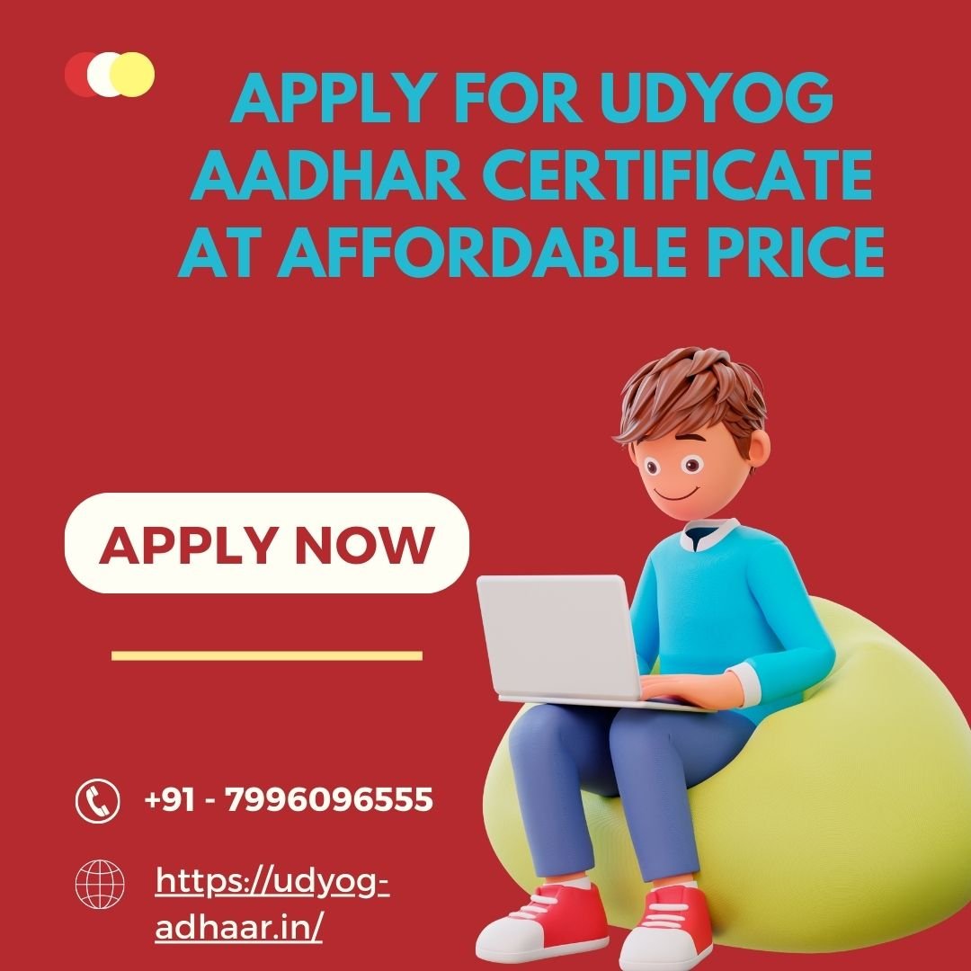 Apply for udyog aadhar certificate at affordable price