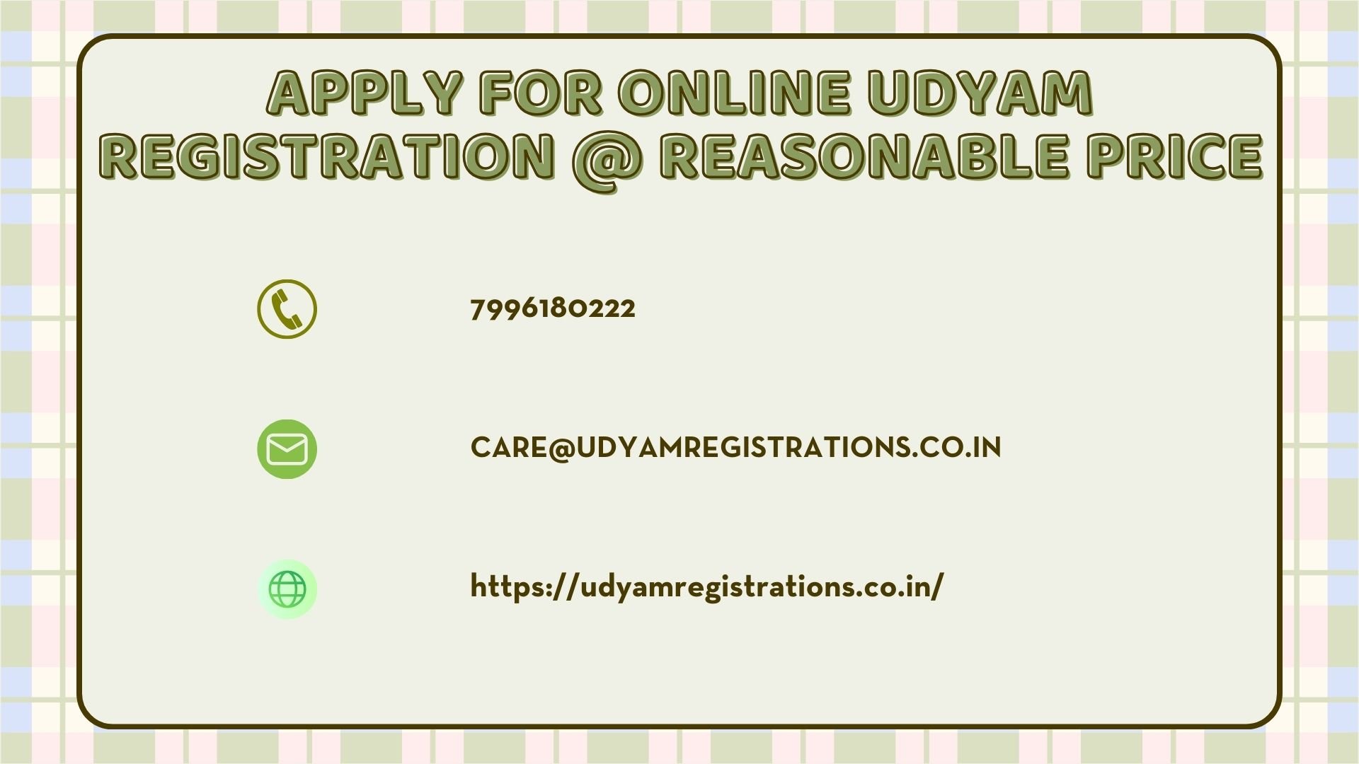 Apply for Online Udyam Registration @ Reasonable Price