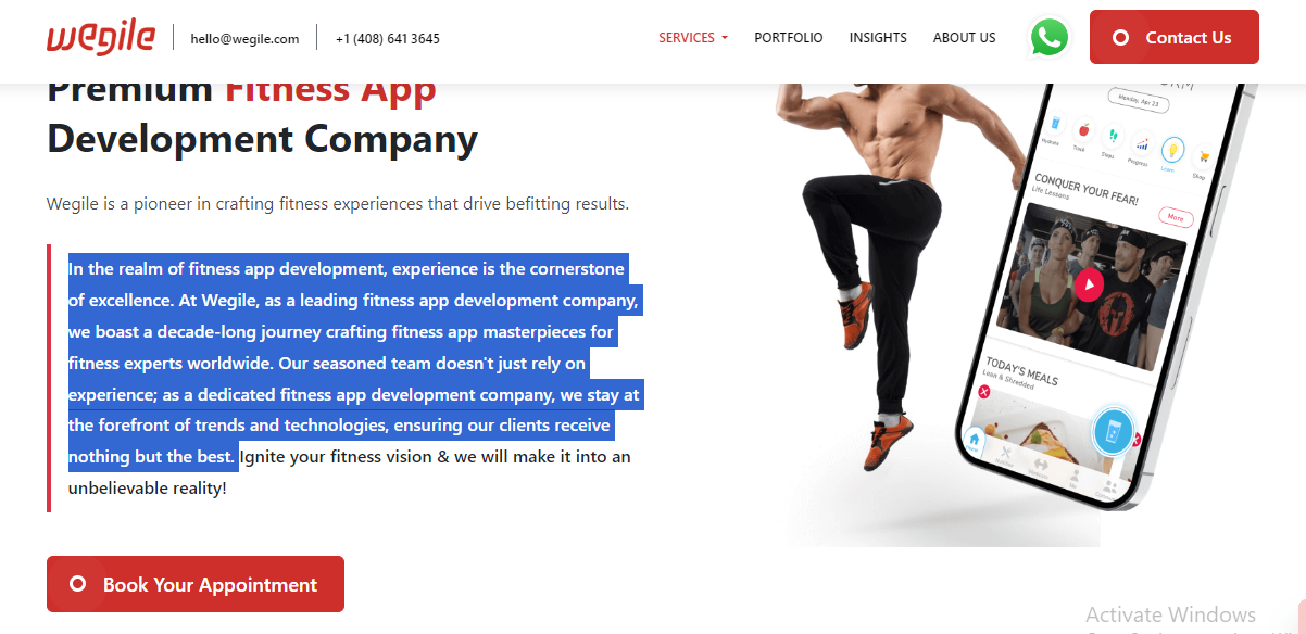 Fitness App Development company in india