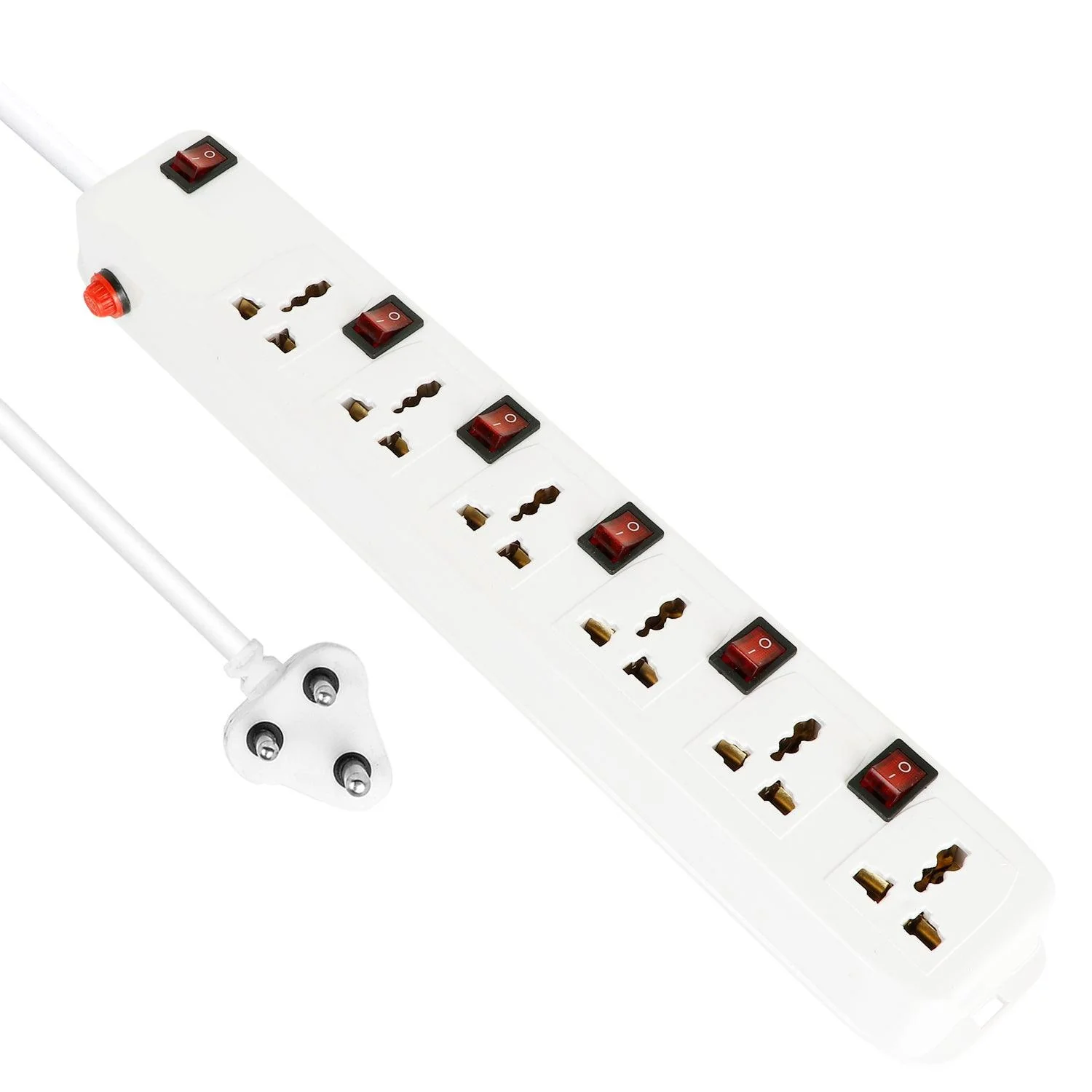 FEDUS Extension-Cords, Long Extension Board Extension Box | Spike Guard 6 Socket 6 Switch Junction Box With Switch, Extension Cords Cord, Spike Buster, Extension Board